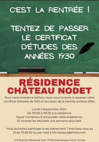 orpea chateau nodet certificat